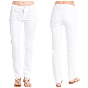J Brand Women's White Low-Rise Straight Leg Tapered Ankle Jeans size 24